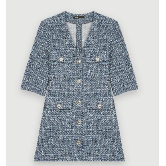 Maje Rollye Tweed Mini Dress Size Medium New with Tags - Picture 1 of 10